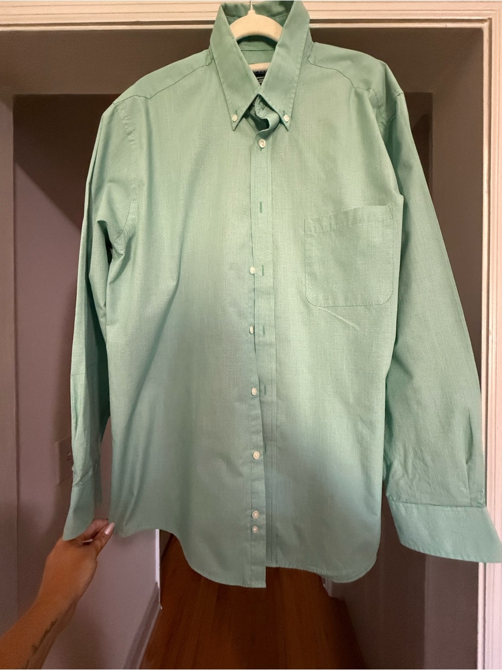 Men's Button-Down Dress Shirt - Mint Green